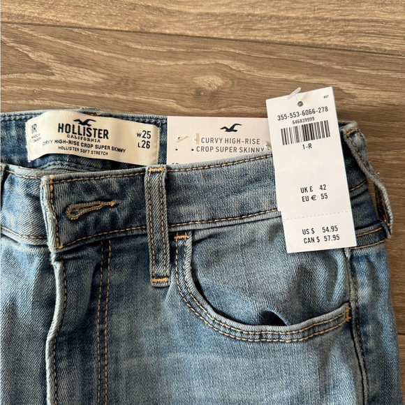 Hollister Curvy High Rise Crop Super Skinny Jeans - Picture 2 of 3